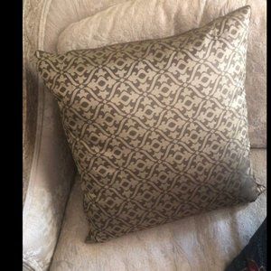 restoration hardware silk golden pillow (accent) used